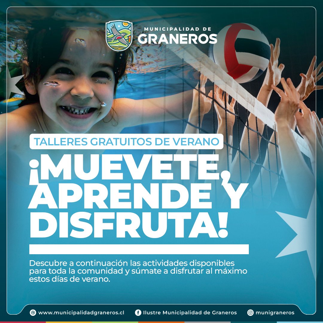 ☀️🏊‍♀️ ESTE VERANO, GRANEROS SE MUEVE 🏐💙