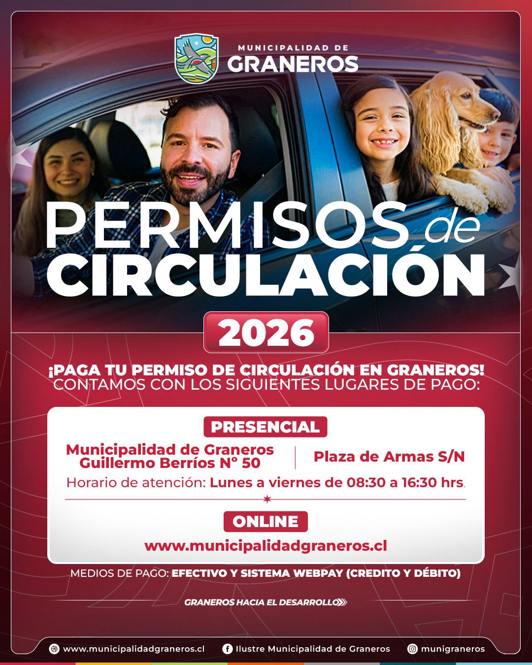 MUNICIPALIDAD DE GRANEROS HABILITA NUEVO PUNTO DE PAGO PARA PERMISOS DE CIRCULACIÓN