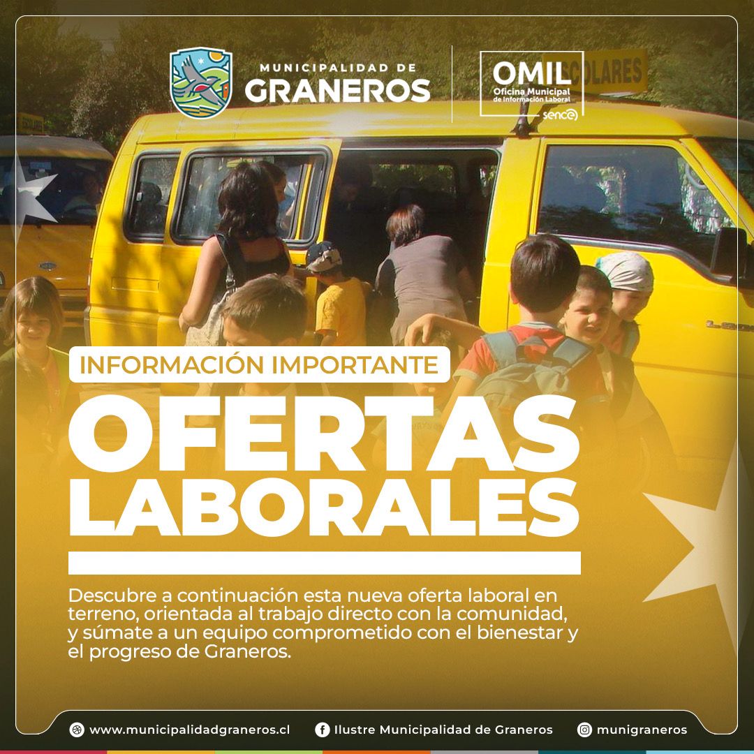🚍 ¡NUEVA OFERTA LABORAL EN #GRANEROS!